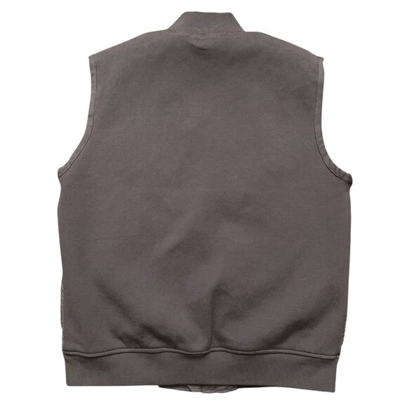 Massimo Dutti Puffer Vest Mens Size L Full-Zip Duck Down Feather Gray NEW - Picture 2 of 7